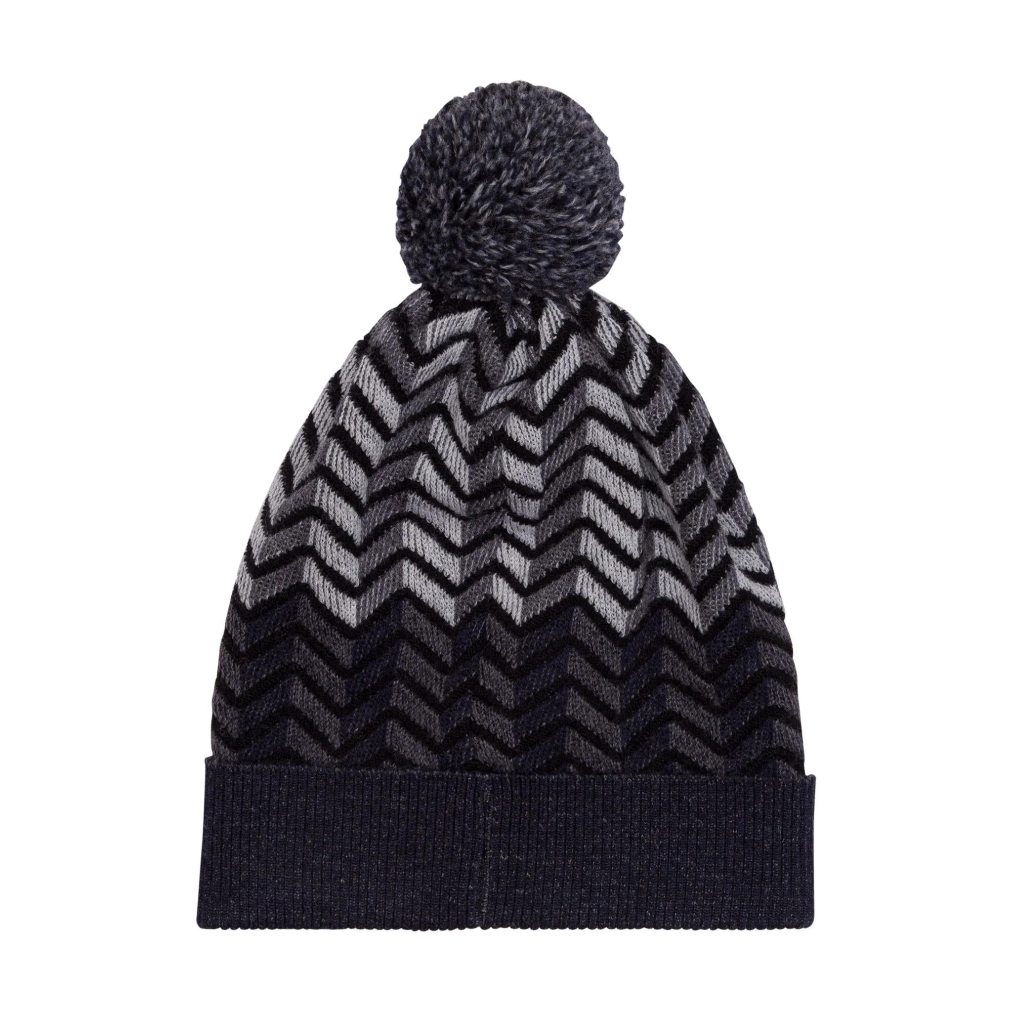 Zig Zag Pom Pom Hat