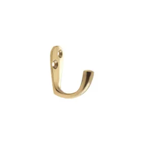 Zoo Single Robe Hook-Polished Brass